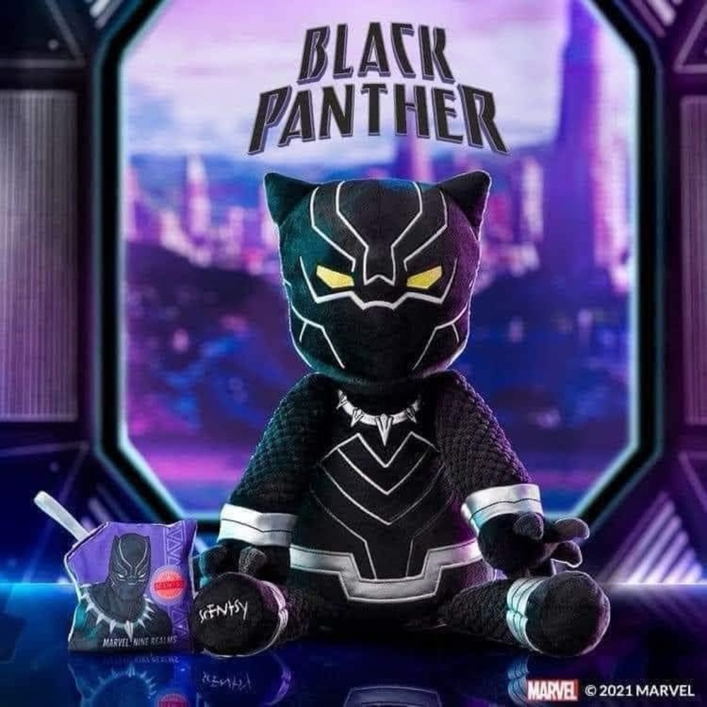 Scentsy 🐾 Marvel Black Panther Buddy Doll Plush Disney Avengers with Scent PAK